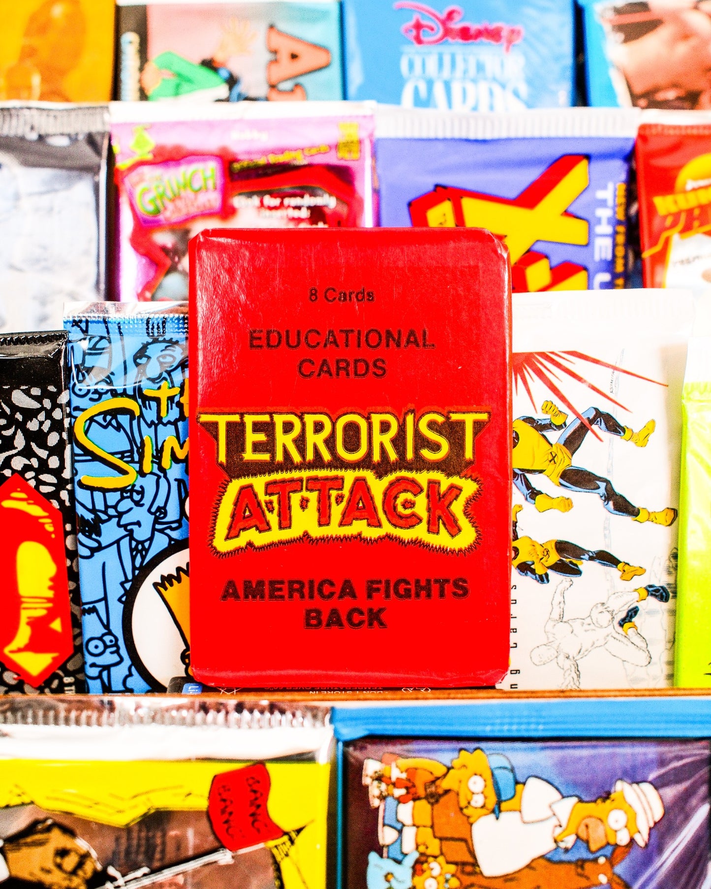 Terrorist Attack Educational Cards | Piedmont Candy Company | 1987 | Unusual Trading Card